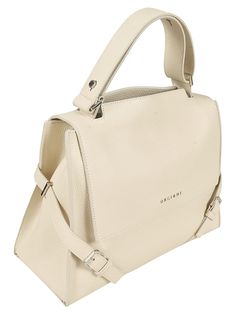 Sveva Shoulder Bag from Orciani Designer Everyday Flap Bag With Handles, Beige Double Handle Flap Bag With Dust Bag, Chic Leather Satchel Flap Bag With Dust Bag, Luxury Beige Bag With Detachable Handle, Designer Beige Flap Bag With Detachable Strap, Designer Beige Flap Bag With Top Handle, Timeless Beige Shoulder Bag With Handle Drop, Designer Beige Top Handle Flap Bag, Luxury Tote Flap Bag With Detachable Strap