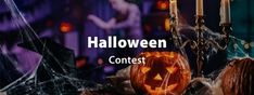 a halloween contest with pumpkins and candles