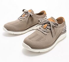 Get moving in supportive style with these knit lace-up sneakers on your feet. From Propet. Comfortable Lace-up Fall Sneakers, Comfortable Fall Lace-up Sneakers, Comfortable Casual Lace-up Running Shoes, Comfortable Athleisure Lace-up Sneakers, Sporty Knit Lace-up Sneakers, Gray Low-top Sneakers For Fall, Lace-up Textile Walking Shoes For Jogging, Comfortable Casual Walking Shoes For Jogging, Textile Lace-up Walking Shoes For Jogging