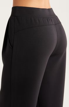 Treat yourself after a long work day or pushing through a tough workout with the luxurious softness of these pants cut for a fluid relaxation-enhancing fit. 30" inseam; 22" leg opening; 10 1/2" front rise; 14 1/2" back rise (size Medium) Pull-on style Front slant pockets 51% cotton, 47% polyester, 2% spandex Machine wash, tumble dry Imported Fabric Gift Bags, Nordstrom Store, Free Fabric, Anniversary Sale, Treat Yourself, Leg Pants, Wide Leg Pants, Relaxation, Wide Leg