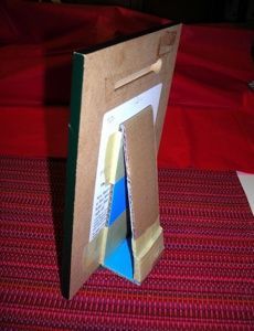 an open brown paper bag sitting on top of a table