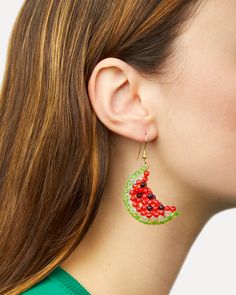 Ok, so these fruit earrings are really quite spectacular. BURSTING with sparkle, dazzle and all around goddess of harvest vibes. Length: 2.5" Made by hand to order. Jewelry will ship 2-3 weeks from order date (if not sooner!) Goddess Of Harvest, Susan Alexandra, Fruit Earrings, Kid Core, Brass Earrings, 3 Weeks, Sparkle, Women Jewelry, Fruit