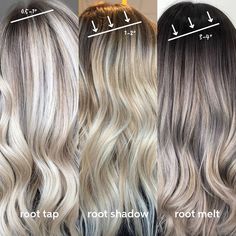 Root tap vs root shadow vs root melt. Transform your look with these 21 gorgeous blonde root melt ideas! From subtle blends to bold contrasts, find your perfect hair color today. Get inspired for your next set of blonde highlights or balayage service with this amazing hair inspo! Blonde Balayage With Depth, Shadow Melt Blonde, Balayage Vs Foil, Blond With Root Shadow, Dark Root Blend To Blonde, Beige Blonde Dark Roots, Root Shadow Vs Root Melt, Root Melt Highlights, Shadowed Root Blonde