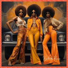 [SponsoredPost] Step Into The Jungle Art Urban Art Finished Pieces Framed Gifts Prints Framed Art Black Ai 80S Art Bell Bottoms Afro Beautiful Afro Women - Etsy #70sdiscopartyoutfit Disco Outfit Ideas Black Women, Black 80’s Fashion, 70s Style Black Women, 70s Outfit Black Women, 70s Party Outfits Black Women, Players Ball Outfits For Women, Afro Costume Halloween, 80s Aesthetic Black Women, 70s Barbie Outfits