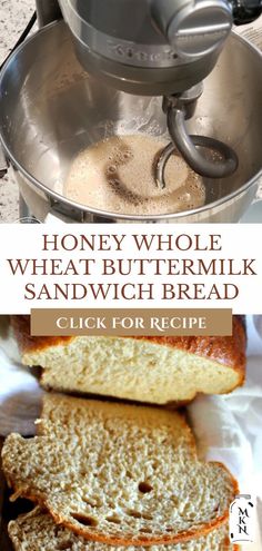 honey whole wheat buttermilk sandwich bread recipe