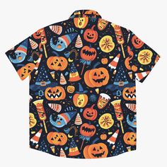 * Materials: Polyester.   * All over printing on the classic Hawaiian hula shirt. * Lightweight polyester fabric with great breathability. * Convenient and stylish flap collar. Festival Shirts, Good Cheer, Aloha Shirt, Mens T Shirts, Spirit Halloween, Playful Design, Halloween Fun, Trick Or Treat, Polyester Fabric