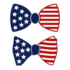 two bow ties with the american flag on them