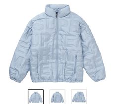 For sale I have this brand new Supreme Bonded Logo Puffy Jacket SS19 Light Blue Puffer  Tagged as a men's size medium This jacket is brand new and has never been worn, still sealed in the original Supreme bag I am the original purchaser when this dropped Please make sure to review all pictures provided Ice Blue Color, Middle Eastern Fashion, Supreme Bag, Blue Puffer, Parka Style, Ski Fashion, Puffy Jacket, The Supreme, Streetwear Outfits