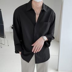 Product Description * Item:Men's shirts​ * Condition: 100% Brand New * Size:Asian S-3XL * Package:1pc  shirts​(without any accessories ）    Please note: 1.Please allow a little error due to manual measurement. 2.The color maybe a little difference because of the light,screen reflection etc. 3.If you are not sure what size to choose, you can tell us your height and weight, we will recommend the right size for you. Shipping 1. Your Item(s) will be shipped within 5-15 business days once payment rec Loose Long Sleeve Dress, Money Shirt, Business Dress Shirts, 110 Lbs, Oversize Casual, Business Dresses, Korean Men, Long Sleeve Shirt Dress, Collar Shirt