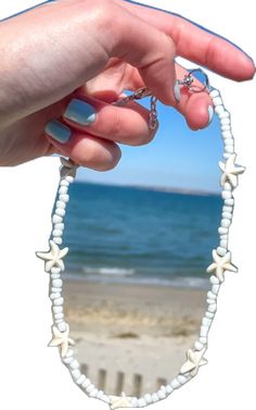 Star-shaped Necklaces For Beach Summer, Star-shaped Colorful Beaded Jewelry For The Beach, Star-shaped Colorful Beads Jewelry For Beach, Summer Starfish Charm Star Necklace, Casual Star-shaped Summer Jewelry, Casual Star Jewelry For Summer, Casual Summer Star Shaped Jewelry, Star Charm Necklace For Summer, Summer Beaded Starfish Jewelry