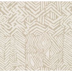 a beige and white wallpaper with an abstract design on it's surface,