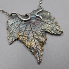 Rustic Vineyard Wedding, Wine Vine, Eco Friendly Necklace, Grape Leaf, Bronze Jewelry, Eco Friendly Jewelry, Bib Necklaces, The Leaf, Vineyard Wedding