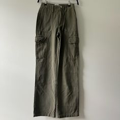 Zara New Without Tags Cargo Jeans True To Size Approx Measurements Laying Flat Waist 12" Rise 10" Inseam 30" Zara Jumpsuit, Zara New, Zara Pants, Cargo Jeans, Army Green, Pant Jumpsuit, Pants For Women, Zara, Tags