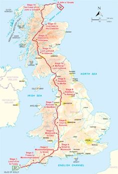 a map of the british isles with roads and major cities in each country's borders