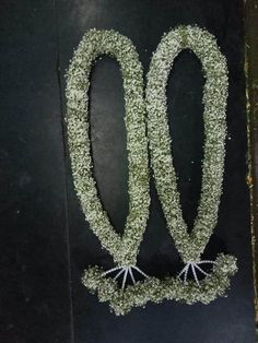 the number 100 is made out of grass