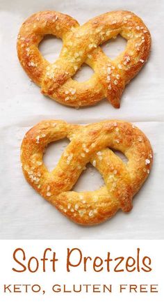 soft pretzels with keto, gluten free and sugar on top