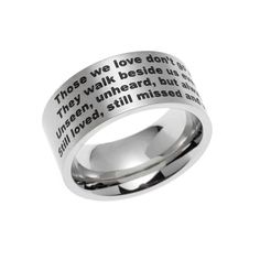 Those-We-Love-Ring Meaningful Stainless Steel Jewelry For Anniversary, Memorial Silver Jewelry With Engraved Text, Silver Memorial Jewelry With Engraved Text, Engraved Stainless Steel Promise Ring, Stainless Steel Promise Ring With Engraving Option, Stainless Steel Ring With Engraving Option For Promise, Hand Stamped Stainless Steel Jewelry For Anniversary, Anniversary Jewelry With Engraved Text In Stainless Steel, Stainless Steel Engraved Ring For Promise