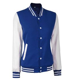 Blue and White Varsity Jacket
Our Women’s blue and white letterman jacket is a stylish and comfortable outfit. Made from cozy fleece fabric, internal viscose lining, a rib-knit collar, button closure and detailing in blue and white. The blue varsity jacket is a multi-purpose staple for any sporty girl that is great for everyday occasions and workouts alike. Black Letterman Jacket, Michael Jackson Jacket, Cyberpunk Jacket, Captain America Jacket, Custom Varsity Jackets, Christmas Jacket, White Sleeves, Custom Leather Jackets, Varsity Letterman Jackets