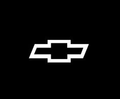 the chevrolet logo is shown in black and white on a dark background, as well as an arrow