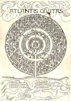 an old book cover with a drawing of a circle in the center and words above it