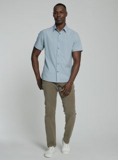 We created the perfect short sleeve button up, with the right mixture of comfort and style, just for you. Our performance shirts have 4-way stretch, are moisture wicking, wrinkle resistant and above all a great new addition to your wardrobe. The performance shirt will be your go-to for any occasion - day to night. This is a shirt that will have you satisfied at any given time. Details Model is 6'1" and wears a size medium. Care: Machine wash cold on delicate cycle, low tumble dry, do not iron Co True Gentleman, The Beach Boys, Kids Sale, Stretch Shorts, Short Sleeve Button Up, Teenage Mutant, Siena, Dusty Blue, Lifestyle Brands