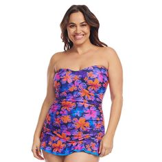 Splish and splash in style when you choose this women's one-piece swimdress from Mazu.Finding the perfect fit and size for women's clothing requires basic measurements of your chest, waist, hips and inseam. Use this guide to learn more about sizing and everything Kohl's has to offer in women's fashion. Splish and splash in style when you choose this women's one-piece swimdress from Mazu.Finding the perfect fit and size for women's clothing requires basic measurements of your chest, waist, hips a Fitted Multicolor Swim Dress, Sleeveless Multicolor Swim Dress, Lined Swim Dress For Beachwear, Fitted Multicolor Swim Dress For Pool, Tropical Strapless Tankini For Swimming, Multicolor Beachwear Swim Dress, Strapless Tropical Tankini For Swimming, Printed Beachwear Swim Dress, Fitted Floral Swim Dress