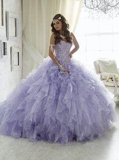 Quinceanera Collection - 26805 Strapless Beaded Ballgown With Train – Couture Candy Lavender Quinceanera Dresses, Purple Quinceanera, Quinceanera Collection, Quincenera Dresses, Purple Quinceanera Dresses, Quinceañera Dresses, Quinceñera Dresses, Sweet 15 Dresses, Quinceañera Ideas