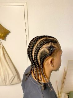 Wavy Braids Men, Men Braids Hairstyles Long Hair, Men’s Braiding Styles, Star Braids Men, Boys Stitch Braids, Men’s Braid Hairstyles, Male Braid Styles Cornrows, Freestyle Cornrows Braids Men, Star Cornrows