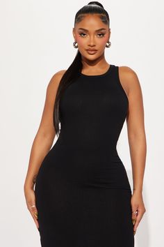 Ribbed Bodycon Sleeveless Tank Top, Black Ribbed Sleeveless Bodycon Dress, Sleeveless Black Ribbed Bodycon Dress, Black Sleeveless Ribbed Bodycon Dress, Sleeveless Ribbed Bodycon Dress, Sleeveless Ribbed Mini Dress For Night Out, Black Sleeveless Ribbed Dress, Ribbed Sleeveless Dress For Night Out, Sleeveless Ribbed Dress For Night Out