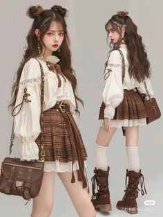 Cute Japanese Winter Outfits, Cute Dark Academia Outfits, Cute Beige Outfits, Hipster Fashion Women, Doll Outfits Aesthetic, Cafe Outfit Ideas, Girly Streetwear Outfits, J Fashion Street, Japanese Street Fashion Harajuku