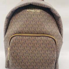 Nwt Michael Kors Erin Md Backpack 100% Authentic Interior Padded Tech Compartment, Back Zip Pocket & 2 Front Slip Pockets Gold-Tone Hardware With Front Zip Pocket Zip Closure 1-1/2"L Top Handle; 26"-30"L Adjustable Shoulder Straps 12"W X 12-1/4"H X 5"D Designer Michael Kors Backpack With Logo, Michael Kors Designer Backpack, Designer Michael Kors Backpack With Zipper Closure, Studded Backpack, Michael Kors Backpack, Light Backpack, Medium Backpack, Blue Backpack, Backpack Purse