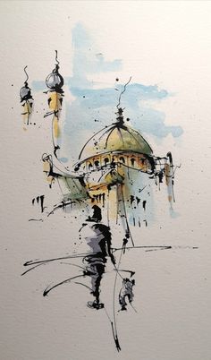 ink watercolor Art Ideas, Art