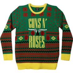 Pistols & Roses Between Stacked Logo Ugly Christmas Sweater (100% Woven Acrylic) Family Sweaters, Christmas Sweater Diy, Best Ugly Christmas Sweater, Christmas Snowflakes Pattern, Sweater Diy, Meaningful Gift Ideas, Funny Christmas Sweaters, Christmas Sweaters For Women, Ugly Christmas Sweaters