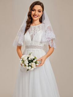 Exquisite lace and a timeless round neck design combine in our wholesale wedding dresses for an elegant and enchanting look Fit: Please refer to Size Chart. Closure: It is Concealed a Zipper Up The Back. Undergarments: Not padded, with Lining. Fabric: 100%Polyester Stretch: Fabric is low Stretch. Embroidery Wedding Dress, Glamour Vintage, Embroidery Wedding, Neck Wedding Dress, Body Conscious, Wedding Quotes, Intricate Embroidery, Lace Embroidery, Dress Cover