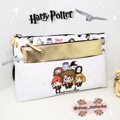 * Large Bag With Harry Potter Characters * Smaller Sparkly Gold Glitter Bag That Fits Into A Pocket Of The Large Bag * High Quality * Made With White Patterned Vegan Leather * Large Open Interior * Zipper Pull * Great For Toiletries, Traveling, Etc. * 2 Pieces * Exclusive And Officially Licensed Limited Edition White Shoulder Bag With Zipper Pouch For Gift, White Pouch Bag With Zipper, White Pouch Shoulder Bag For Personal Use, White Crossbody Bag With Zipper Pouch, White Shoulder Bag With Zipper Pouch As Gift, White Zipper Pouch Shoulder Bag, White Bags With Zipper Pouch For Gifts, White Clutch Bag As Gift, White Clutch Bag For Gift