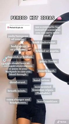 Period Kit Ideas, Period Kit For School, Period Stuff, Girl Hacks, Routine Life, Life Hacks Every Girl Should Know, Teen Advice