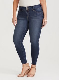 Plus Size Premium Stretch Jegging - Medium Wash (Shorter & Taller Lengths!), CASCADE Jeggings For Women, Women's Plus Size Jeans, All Jeans, Jeans Ripped, Fitted Wedding Dress, Dark Jeans, Jeans For Women, Best Jeans, Plus Size Jeans