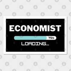 a black and white sticker with the words ecomist loading on it's side