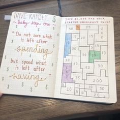 a hand holding an open notebook with a game on the cover and some words written in cursive writing