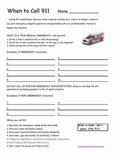 the worksheet for an emergency response form