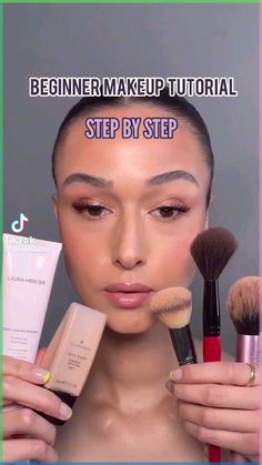 Easy Makeup Tutorial For Beginners, Beginner Makeup Tutorial, Quick Easy Makeup, Strobing Makeup, Oily Skin Makeup, Makeup Starter Kit, Wedding Makeup Tutorial, Glam Wedding Makeup, Beginner Makeup