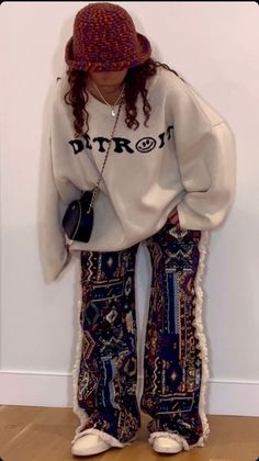 Tapestry Pants, Cozy Streetwear, Earthy Outfits, Teenage Fashion, Mode Inspo, Tomboy Fashion, Womens Casual, Baddie Outfits Casual