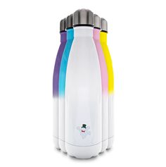 thermos bottles are multicolored in different colors