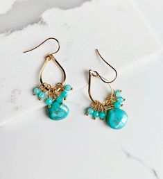 Celebrating the rich color of turquoise in these summertime classic earrings. I've paired turquoise with amazonite gemstones for a hot summer earring. Classic Earrings, Summer Earring, Bohemian Jewelry, Ear Wire, Birthstone Jewelry, Teardrop Earrings, Hot Summer, Boho Jewelry, Handcrafted Jewelry