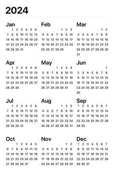 a calendar for the year 2012 and 2013, with numbers in black on a white background