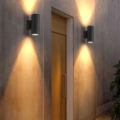 "Cylinder Shaped Up and Down Lights LED Wall Lamp Outdoor Wall Lights Fixture Wall Sconce Lighting Waterproof Wall Mounted Lights" Exterior Wall Lights Outdoor, Copper Exterior Lighting, Exterior Lighting Ideas, Modern Exterior Lighting, Exterior Wall Lights, Column Lighting, Modern Outdoor Wall Lighting, Down Lighting, Wall Lamp Design