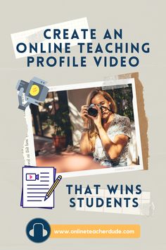 online teaching profile video Online Teacher, Tutoring Business, Esl Teaching Resources, Business Basics