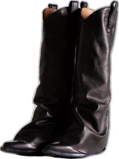 Black Snip Toe Moto Boots For Work, Black Snip Toe Platform Boots For Fall, Black Wide Calf Leather Boots, Black Wide Calf Boots In Calf Leather, Western Style Black Chelsea Boots For Formal Occasions, Black Mid-calf Heeled Boots For Formal Occasions, Black Calf Leather Boots With Snip Toe, Western Style Black Leather Chelsea Boots, Black Knee-high Moto Boots For Casual Wear