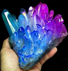 Kristina Webb, Rainbow Aura Quartz, Aura Quartz Crystal, Crystal Aesthetic, Aura Crystals, Crystals For Sale, Pretty Rocks, Painting Classes, Crystal Magic