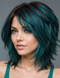 Green Short Hair, Short Bleached Hair, Wild Hair Color, Red Blonde Hair, Hair Dye Ideas, Beauty Technology, Hair Upstyles, Gorgeous Hair Color, Asian Short Hair